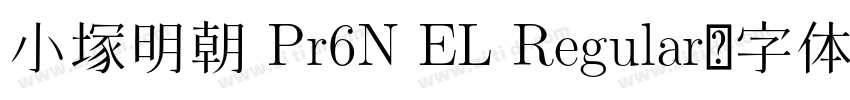 小塚明朝 Pr6N EL Regular字体转换